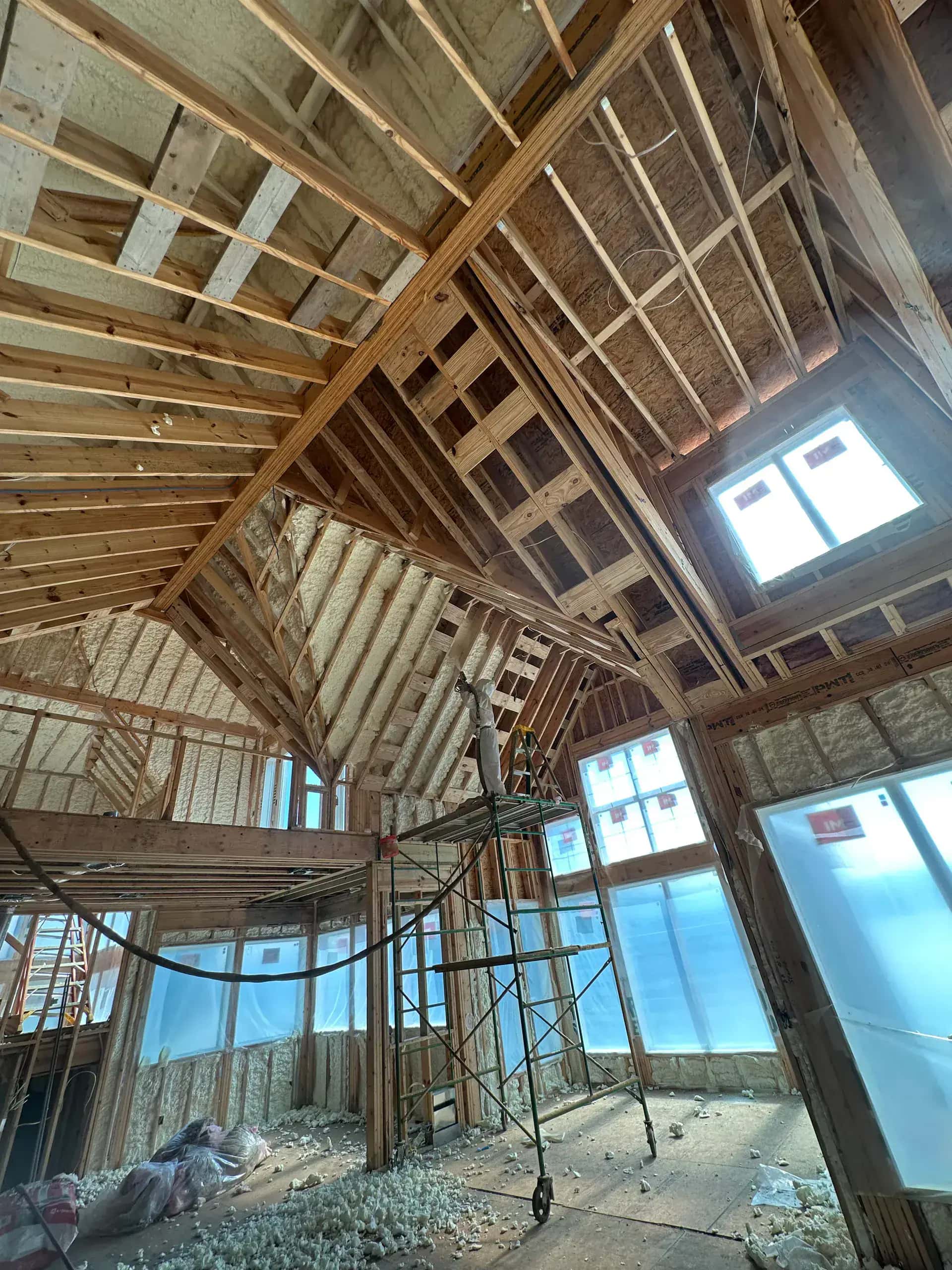 SPFA-trained spray foam crew on a luxury Metro Detroit install