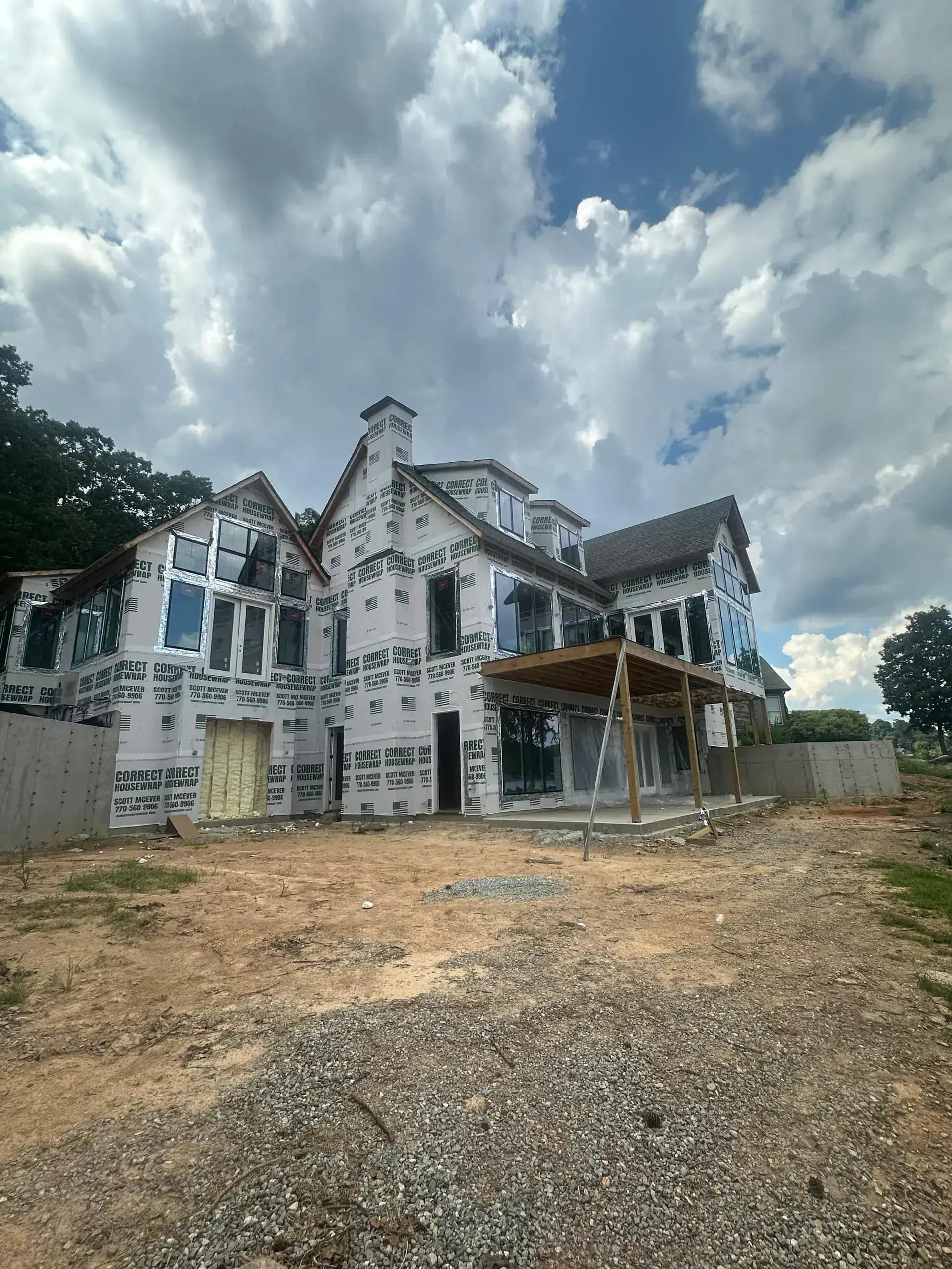 Complete wall cavity filled with closed-cell spray foam in a Plymouth MI custom build