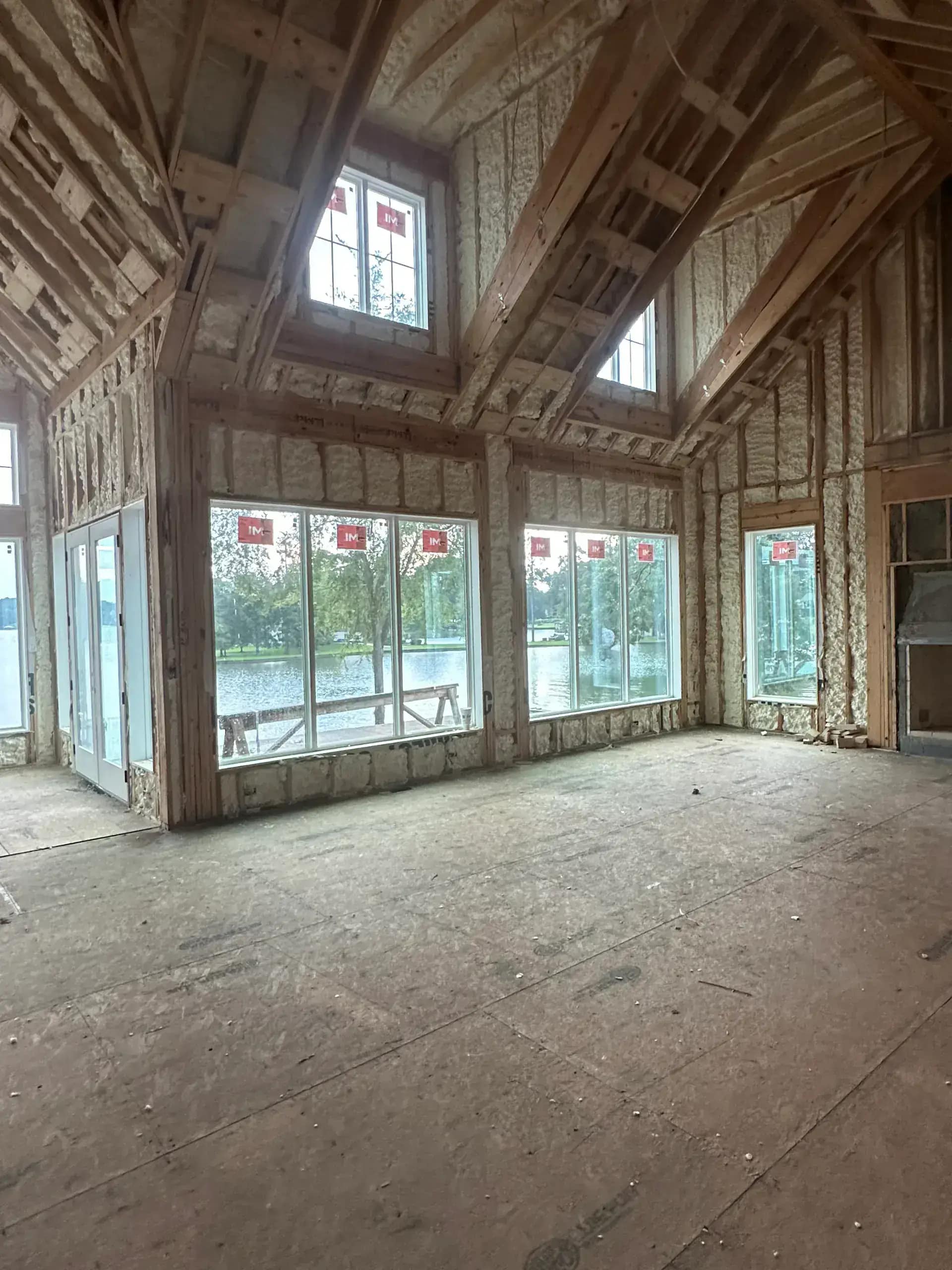 Metal Building & Pole Barn Insulation install on a luxury Metro Detroit home
